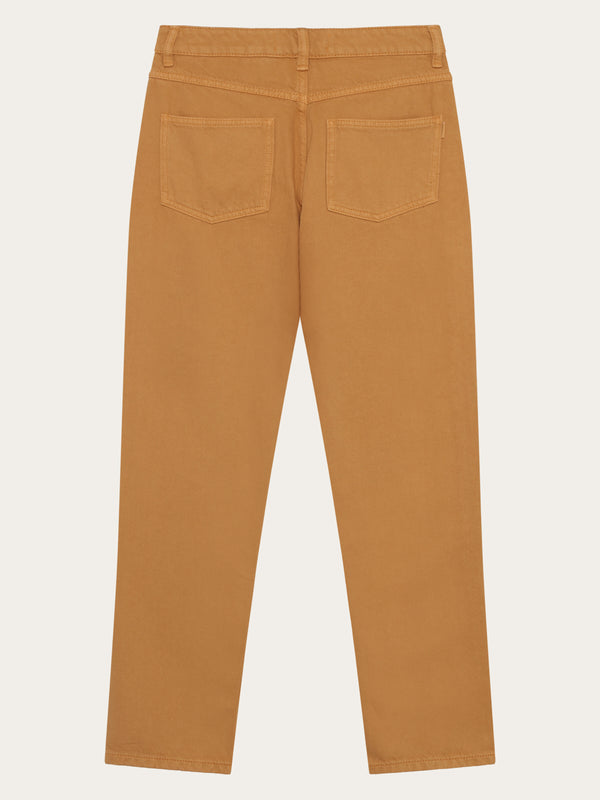 KnowledgeCotton Apparel - WMN Stella slim twill pants Pants 1484 Apple Cinnamon