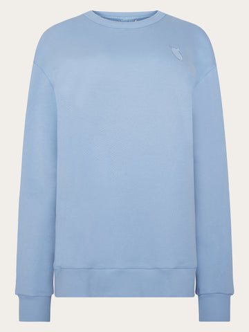 KnowledgeCotton Apparel - MEN Straight fit sweat with embroidery at chest Sweats 1463 Glacier Lake