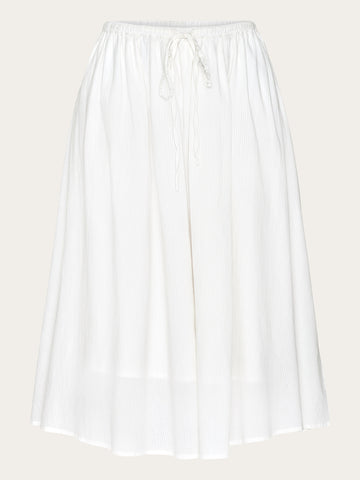 Buy Stripe structure A shape mid length skirt Egret from KnowledgeCotton Apparel