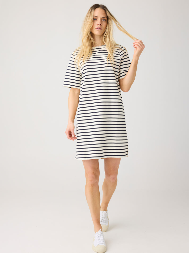 apparel striped shirt dress Audrey Pleated Mini Shirt Dress