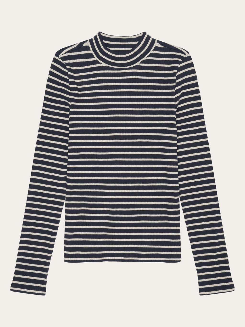 トップス Olde steader Henley Neck long Sleeve Striped_rib_high_neck_long_sle