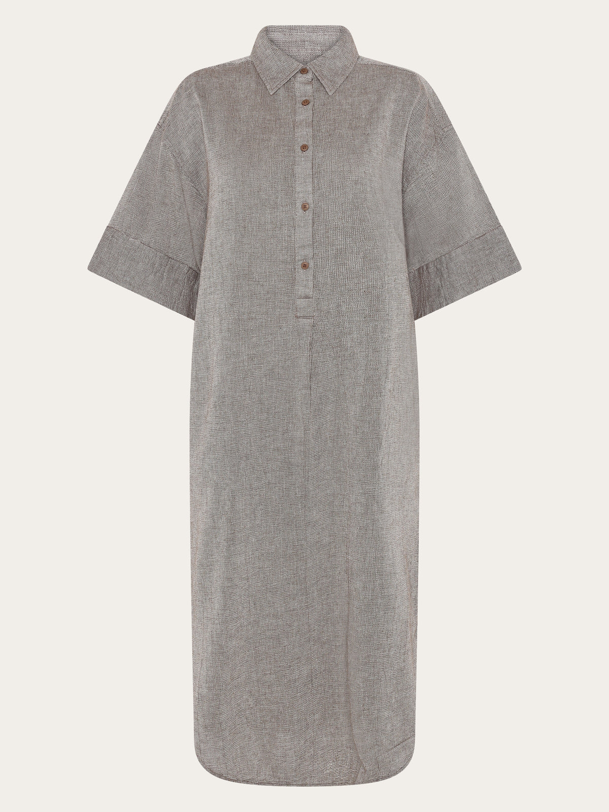 chocolate shirt dress Long Sleeve Button Front Collared Detail Shirt Dress In Chocolate Brown | EGO US
