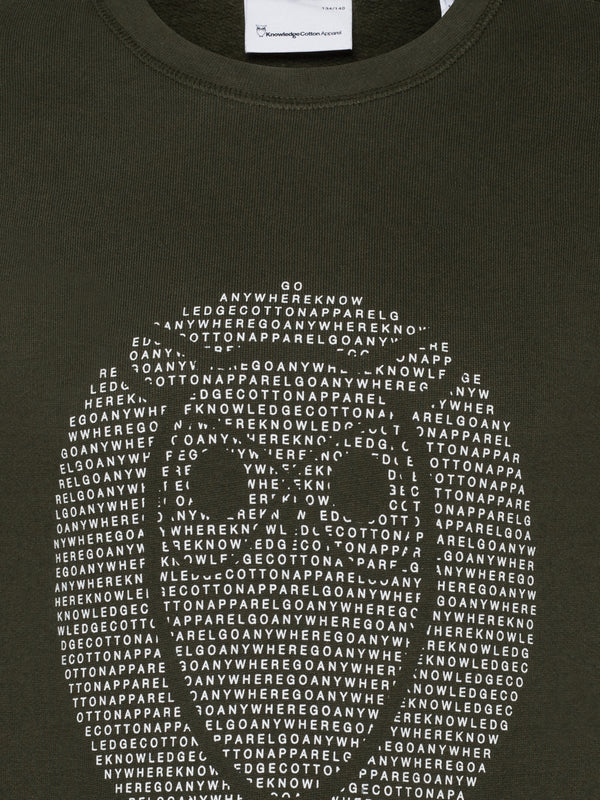 KnowledgeCotton Apparel - YOUNG Sweat with big owl print Sweats 1090 Forrest Night