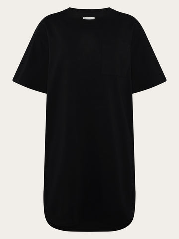 KnowledgeCotton Apparel - WMN T-shirt dress Dresses 1300 Black Jet
