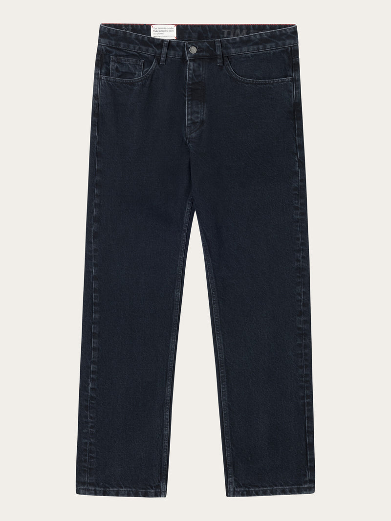 Buy TIM tapered denim jeans overdyed black REBORN™ - Overdyed Black - from  KnowledgeCotton Apparel®