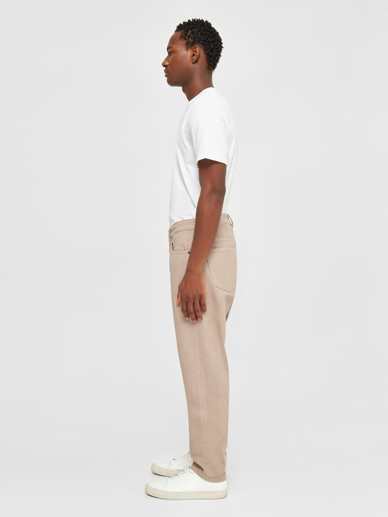 KnowledgeCotton Apparel - MEN TIM tapered fit twill 5-pocket pants Pants 1332 Incense
