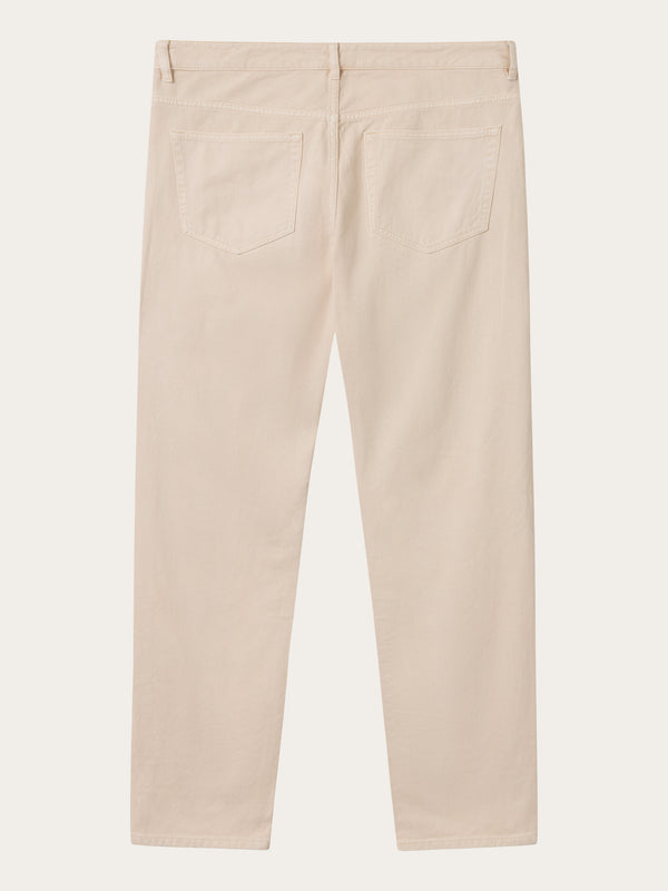 KnowledgeCotton Apparel - MEN TIM tapered fit twill 5-pocket pants Pants 1348 Buttercream