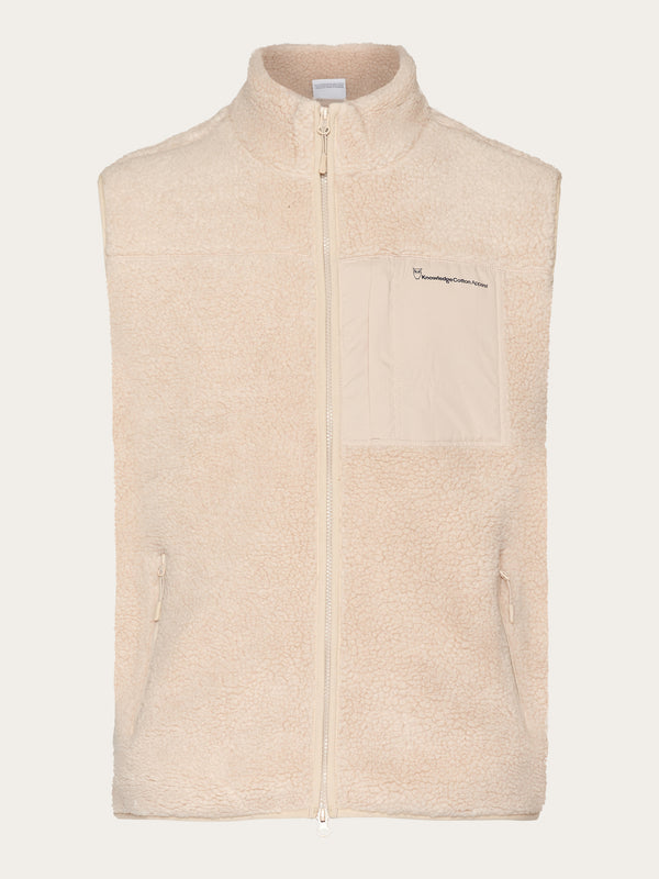 KnowledgeCotton Apparel - MEN Teddy fleece vest Vests 9999 Item Colour