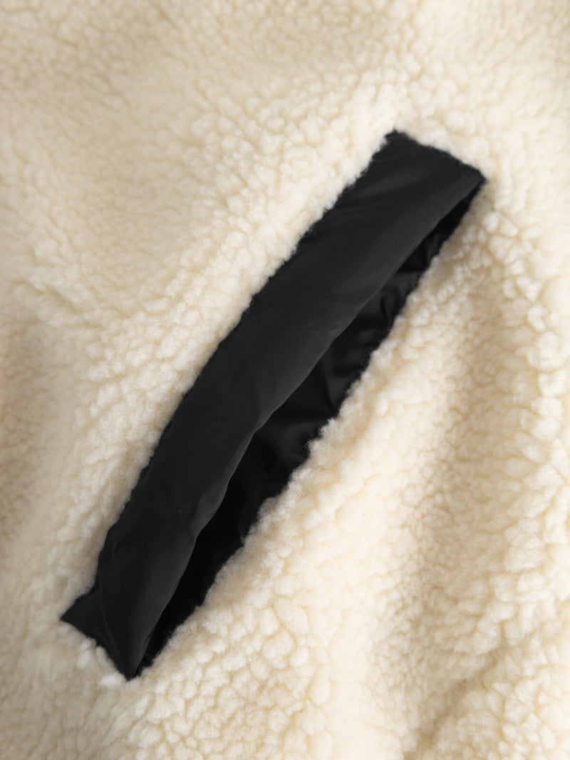 KnowledgeCotton Apparel - WMN Teddy jacket Fleeces 1348 Buttercream