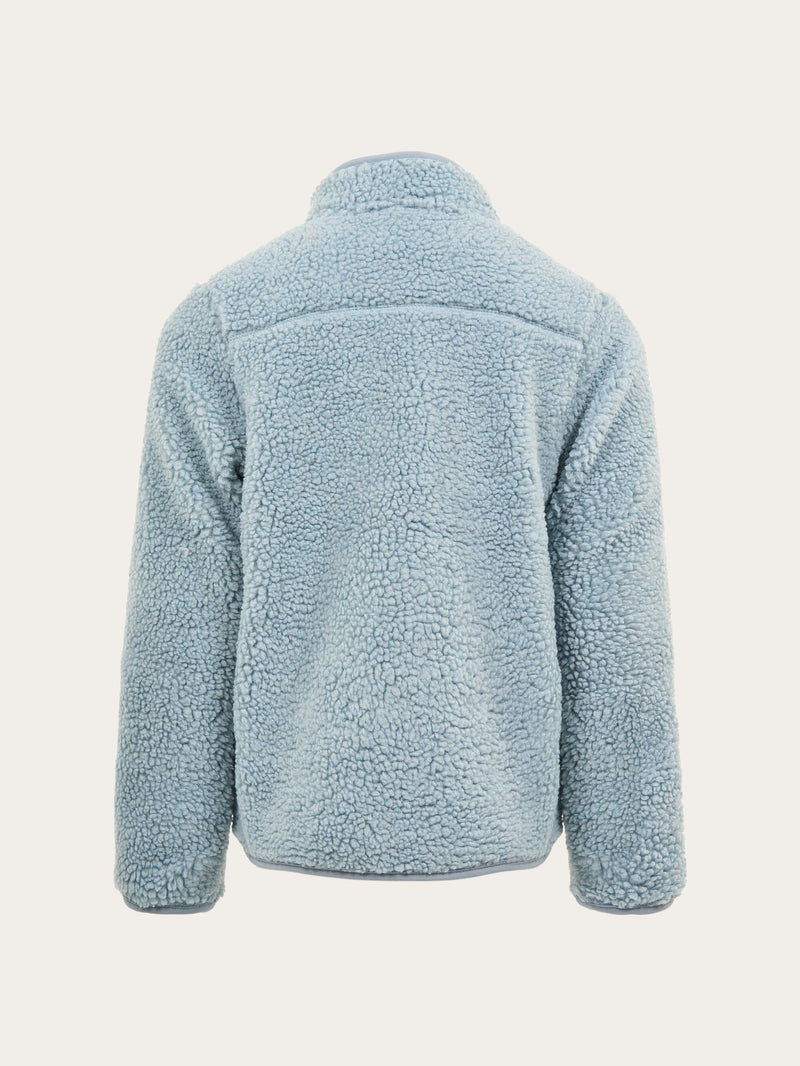 KnowledgeCotton Apparel - YOUNG Teddy zip sweat Fleeces 1322 Asley Blue