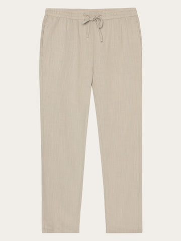 KnowledgeCotton Apparel - MEN Tim tapered linen-mix pants Pants 1228 Light feather gray