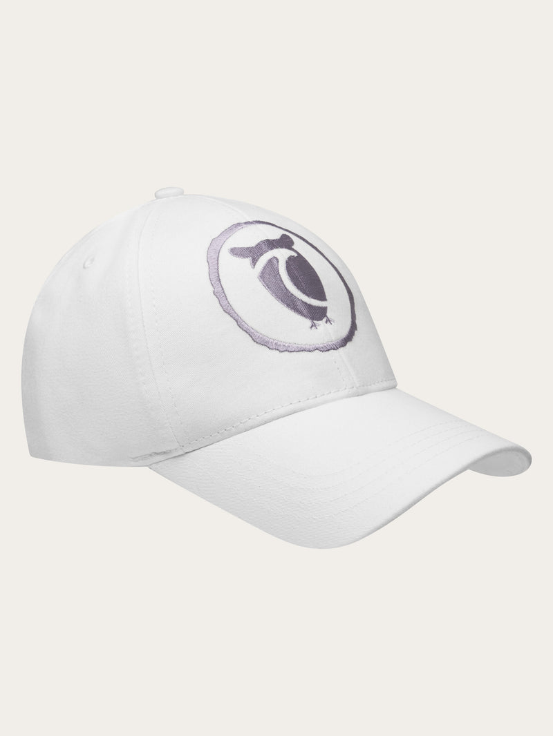 KnowledgeCotton Apparel - UNI Twill baseball cap with embroidery Caps 1387 Egret