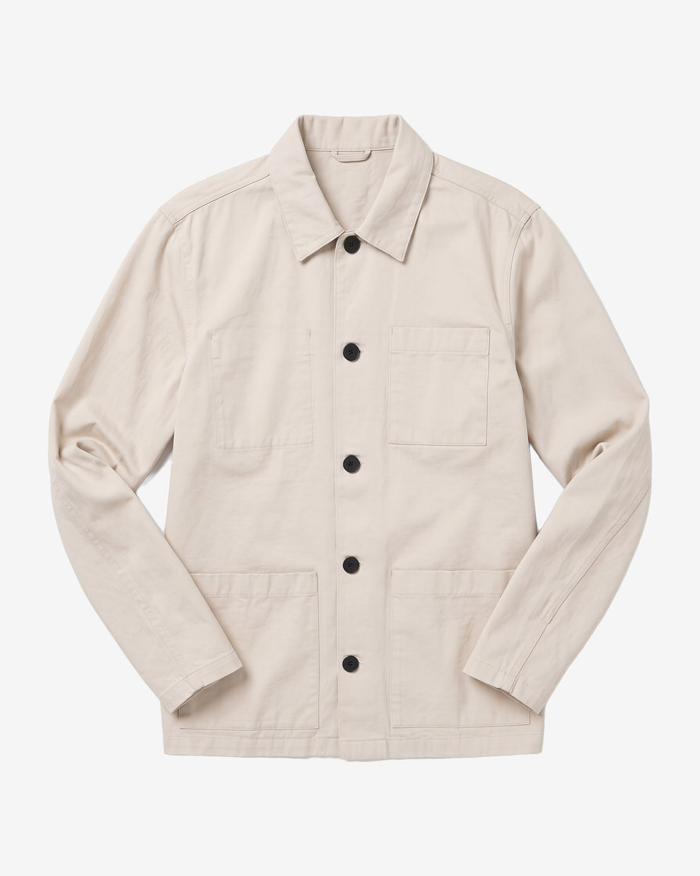 KnowledgeCotton Apparel - MEN Twill overshirt Overshirts 1228 Light feather gray