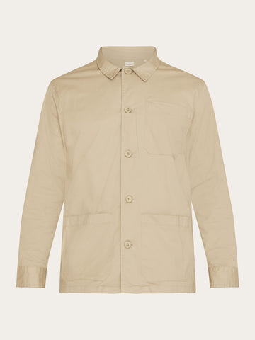 Twill overshirt - GOTS/Vegan - Light feather gray