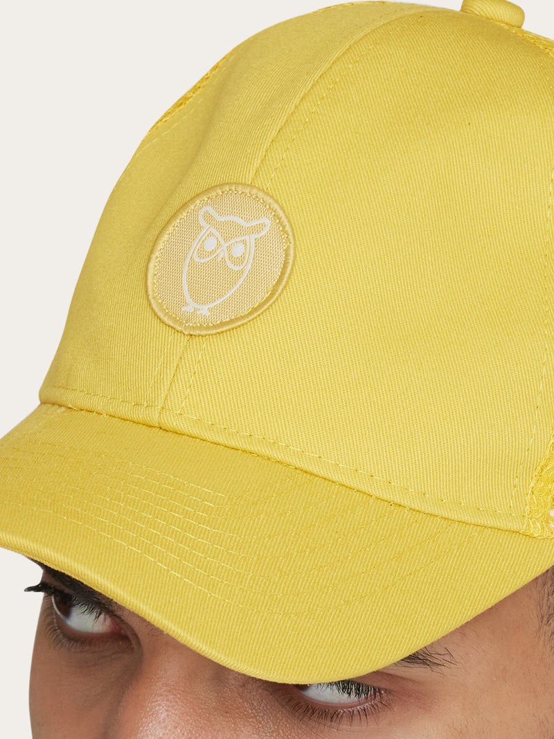 KnowledgeCotton Apparel - UNI Twill trucker cap Caps 1429 Misted Yellow