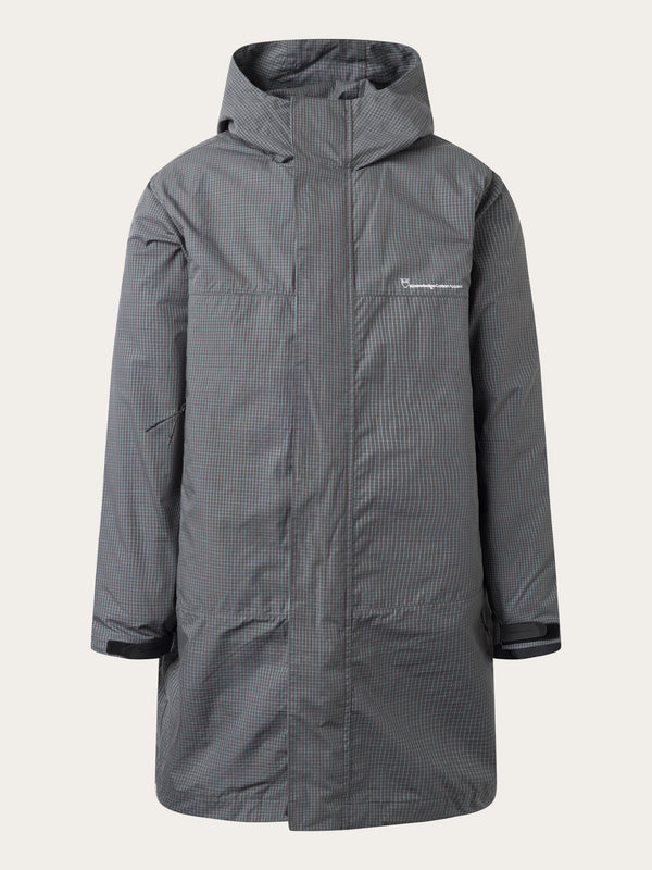 KnowledgeCotton Apparel - MEN Two in one ripstop jacket Jackets 1402 Gray Pinstripe