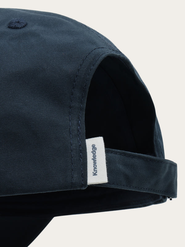 KnowledgeCotton Apparel - UNI Vent 200 Canvas Badge Cap GOTS Caps 1001 Total Eclipse