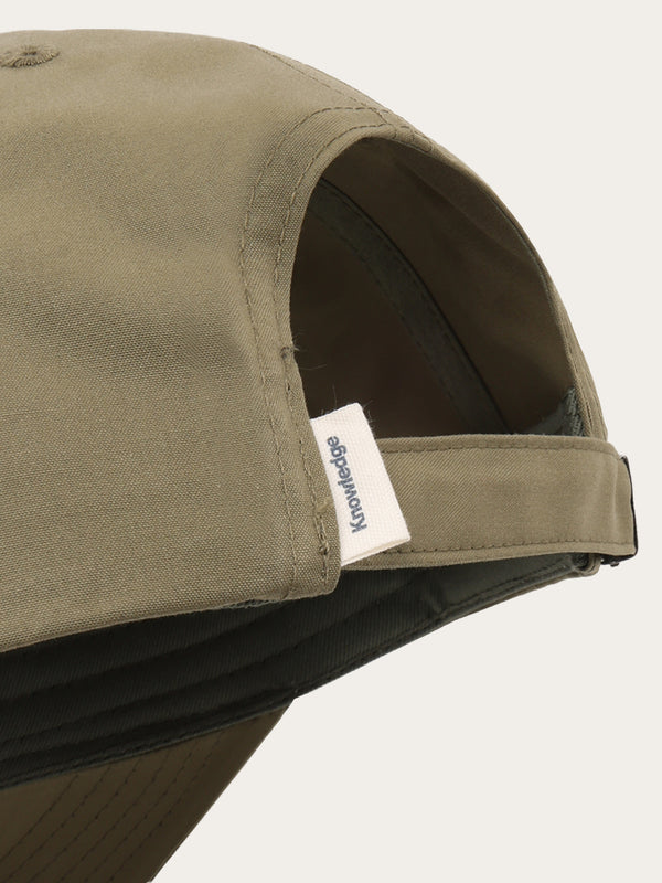 KnowledgeCotton Apparel - UNI Vent 200 Canvas Badge Cap GOTS Caps 1068 Burned Olive