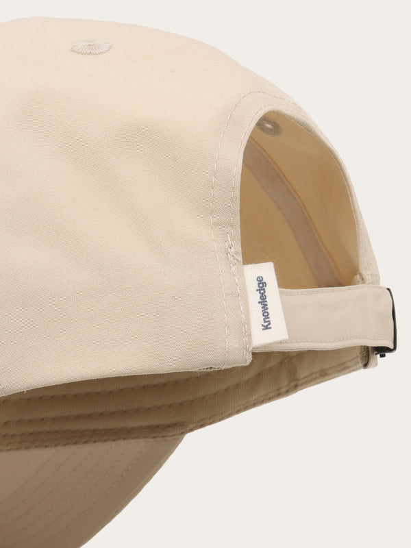 KnowledgeCotton Apparel - UNI Vent 200 Canvas Badge Cap GOTS Caps 1228 Light feather gray