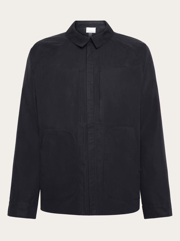 KnowledgeCotton Apparel - MEN Vent Canvas 200 Classic Jacket - GOTS/Vegan Jackets 1300 Black Jet