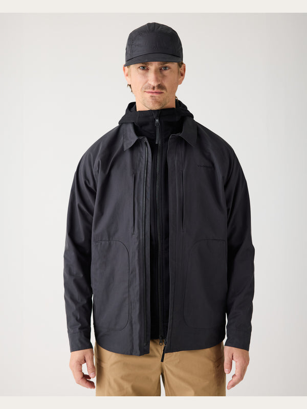 KnowledgeCotton Apparel - MEN Vent Canvas 200 Classic Jacket - GOTS/Vegan Jackets 1300 Black Jet