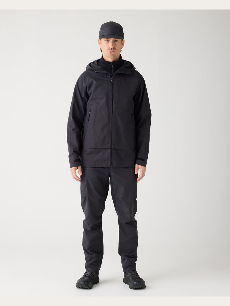 KnowledgeCotton Apparel - MEN Vent Canvas 200 classic pants - GOTS/Vegan Pants 1300 Black Jet