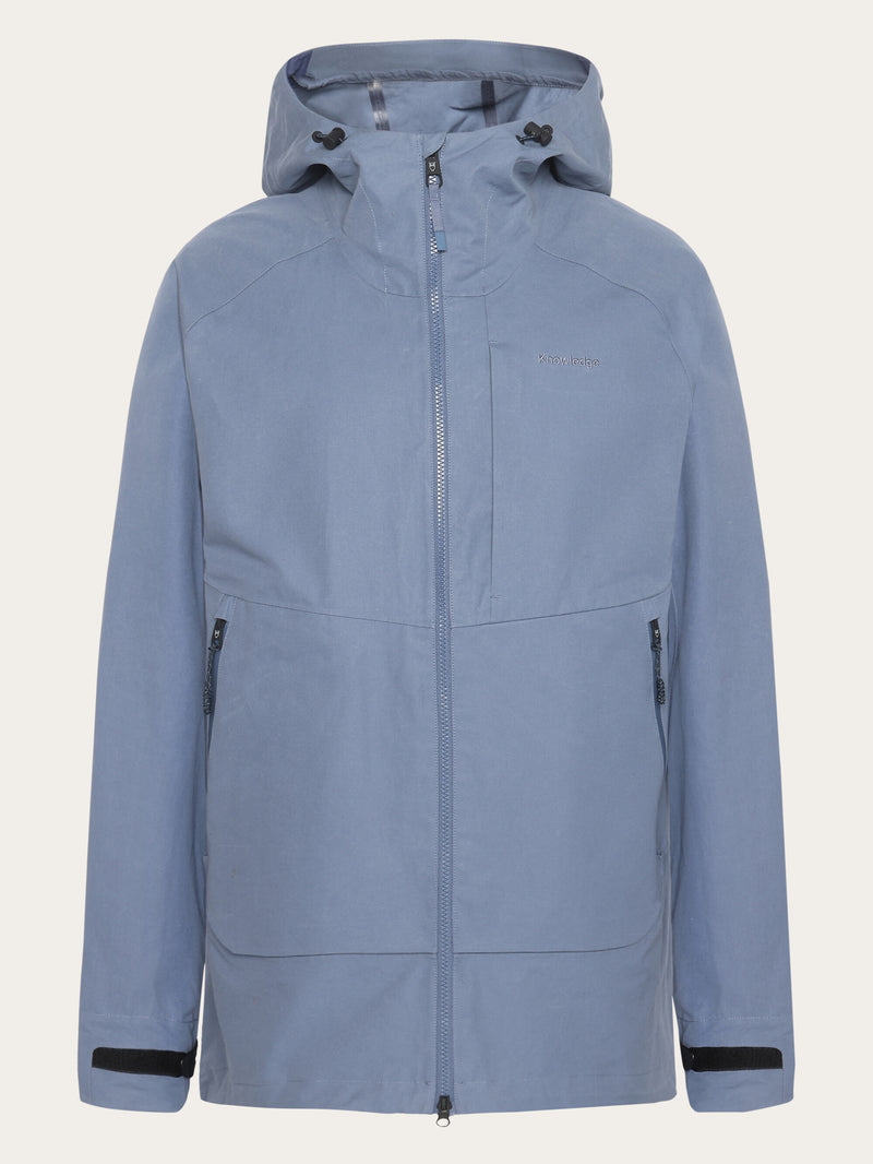 KnowledgeCotton Apparel - MEN Vent Canvas 270 shell jacket - GOTS/Vegan Jackets 1226 Vintage Indigo