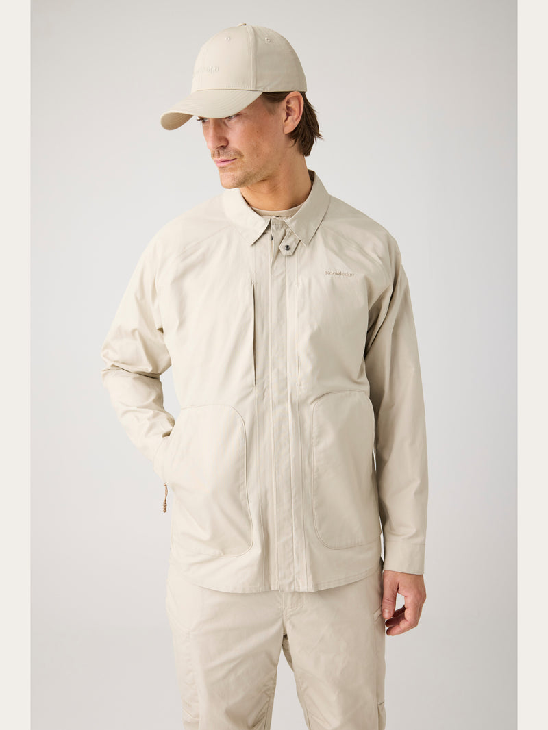 KnowledgeCotton Apparel - MEN Vent canvas 200 jacket Jackets 1228 Light feather gray