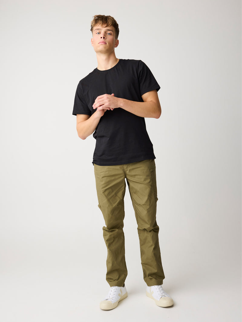 KnowledgeCotton Apparel - MEN Vent canvas 200 pants Pants 1068 Burned Olive