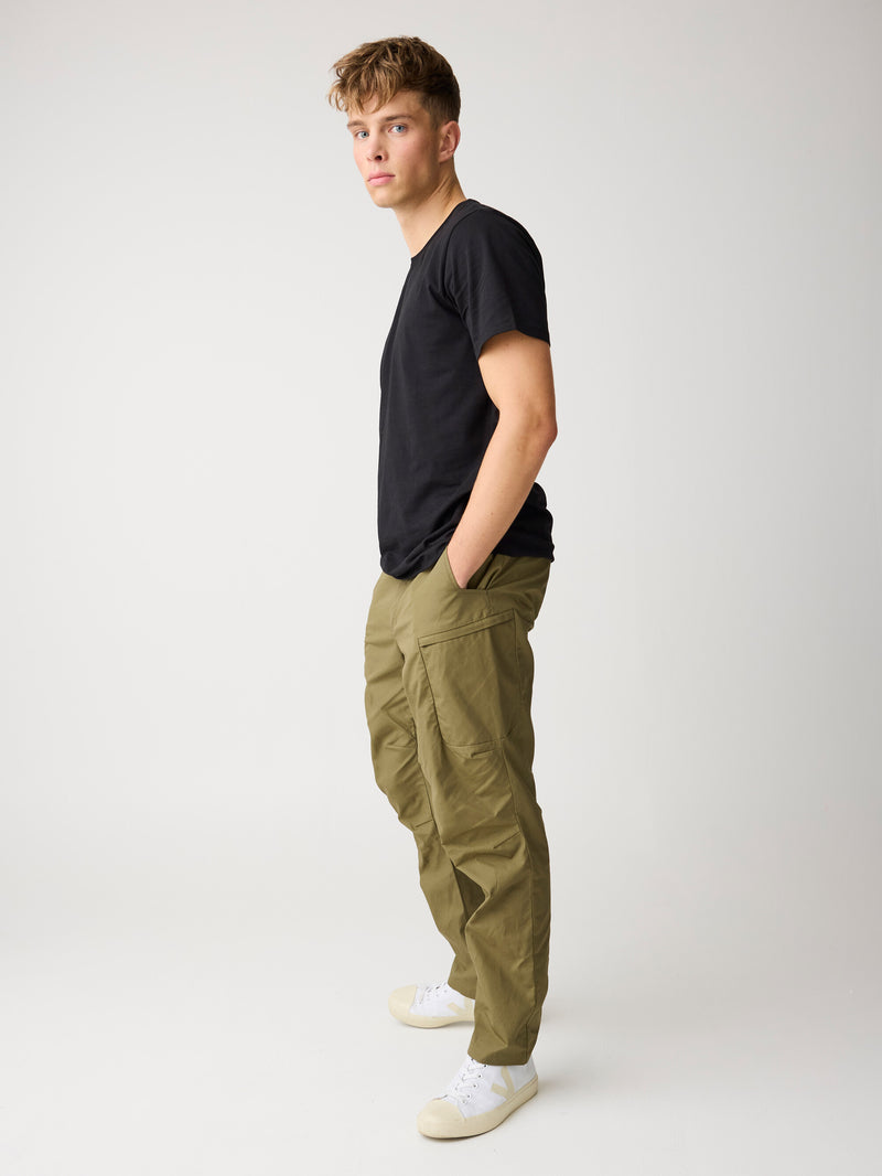 KnowledgeCotton Apparel - MEN Vent canvas 200 pants Pants 1068 Burned Olive