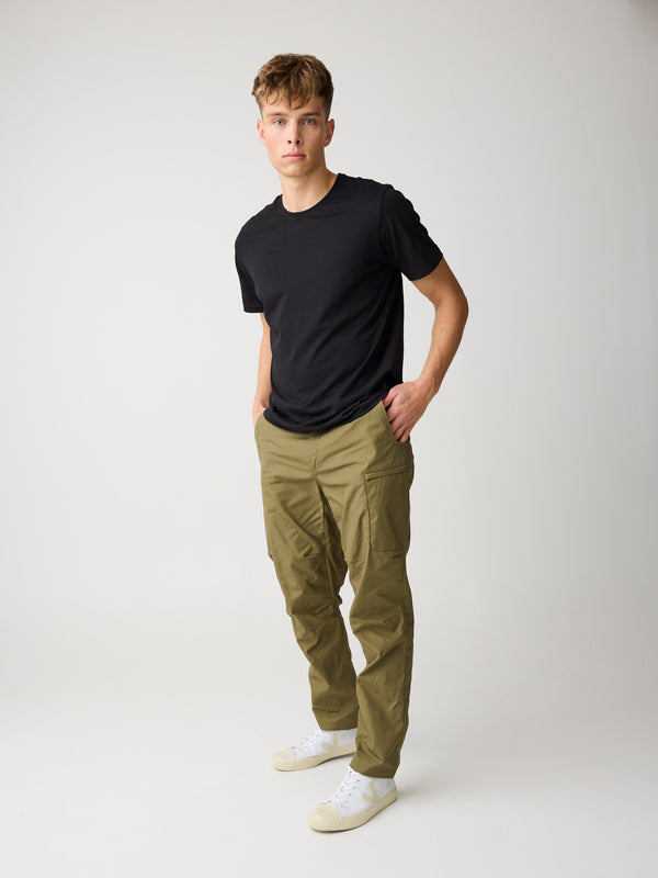 KnowledgeCotton Apparel - MEN Vent canvas 200 pants Pants 1068 Burned Olive