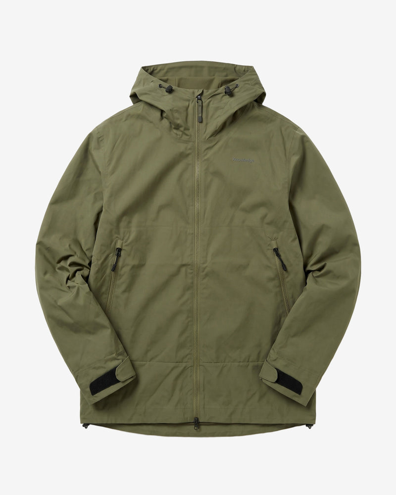 KnowledgeCotton Apparel - MEN Vent canvas 200 shell jacket Jackets 1068 Burned Olive