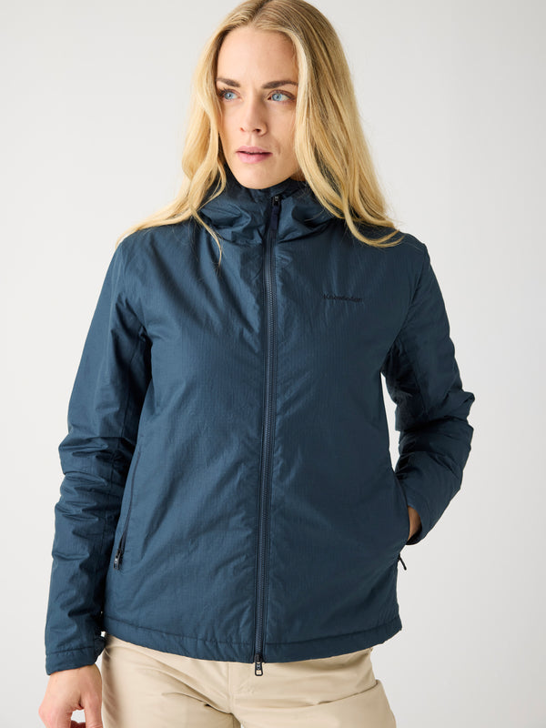 KnowledgeCotton Apparel - WMN Vent ripstop 140 insulated jacket Jackets 1001 Total Eclipse
