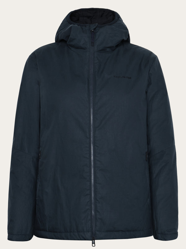 KnowledgeCotton Apparel - WMN Vent ripstop 140 insulated jacket Jackets 1001 Total Eclipse