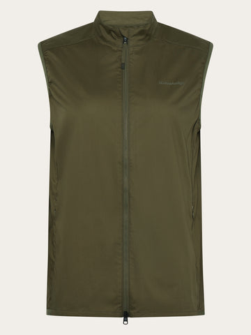 KnowledgeCotton Apparel - WMN Vent ripstop 90 vest Vests 1068 Burned Olive