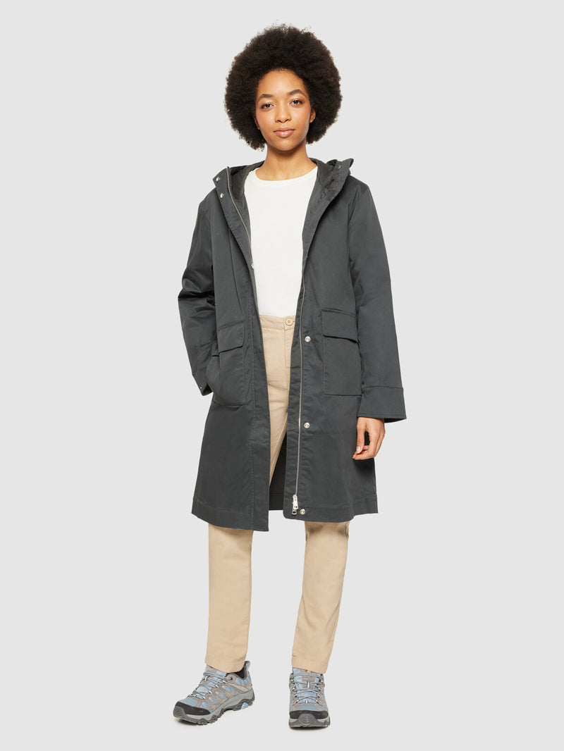 WAXED CANVAS parka jacket GOTS Phantom