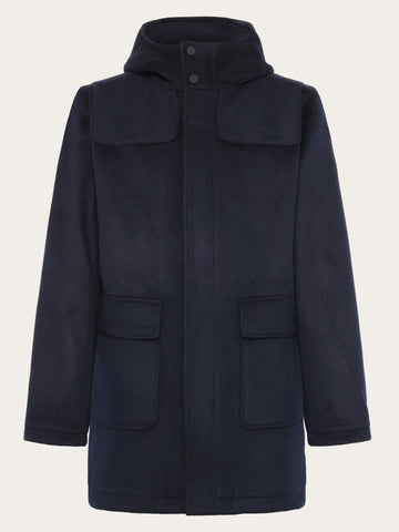 KnowledgeCotton Apparel - MEN Wool duffel coat Jackets 1412 Night Sky