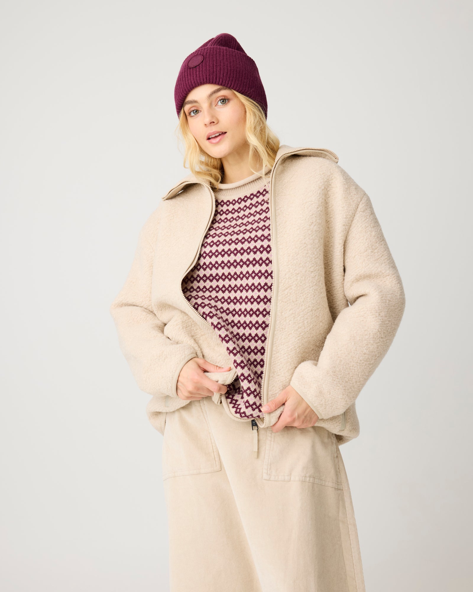 Wool Fleece Full Zip from KnowledgeCotton Apparel