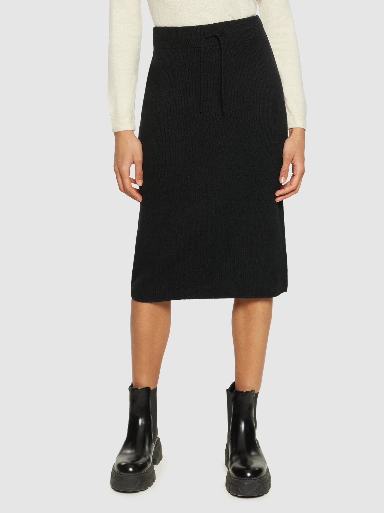 Mid length knit skirts hot sale