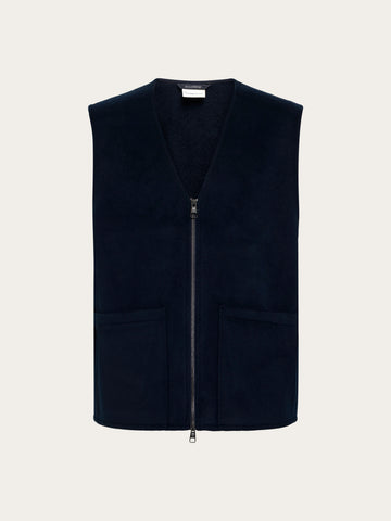 KnowledgeCotton Apparel - MEN Wool vest Vests 1412 Night Sky