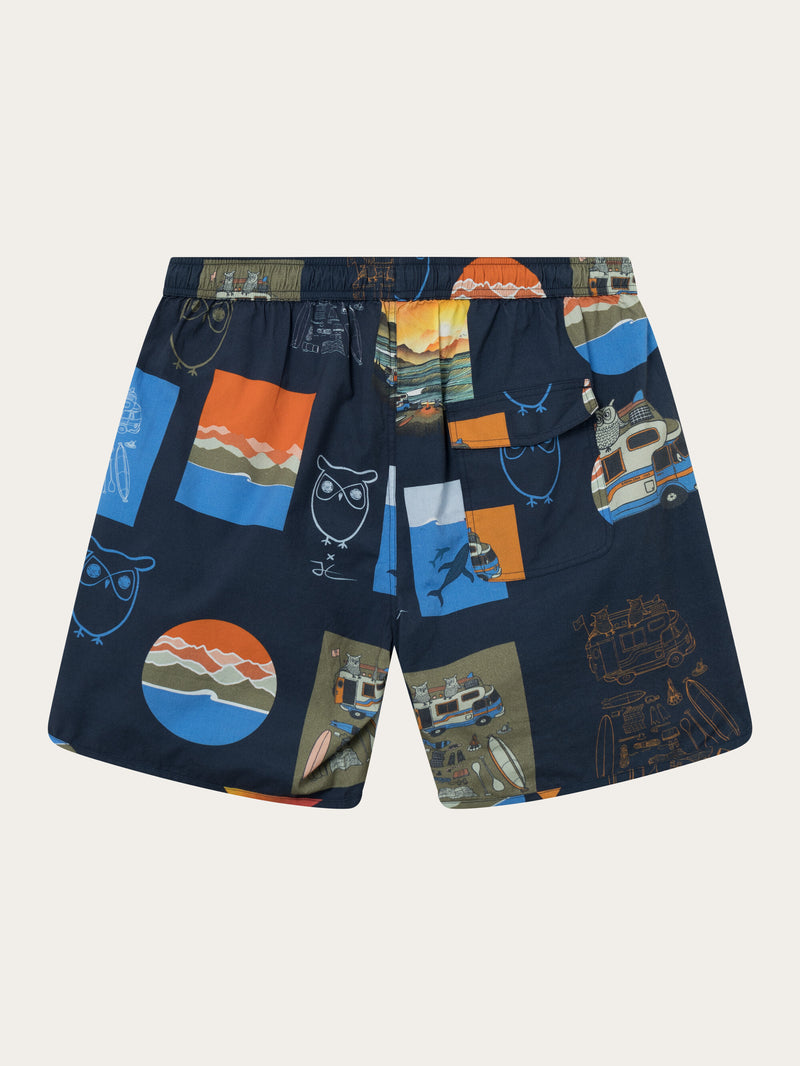 KnowledgeCotton Apparel - YOUNG Woven AOP shorts Shorts 9996 item color