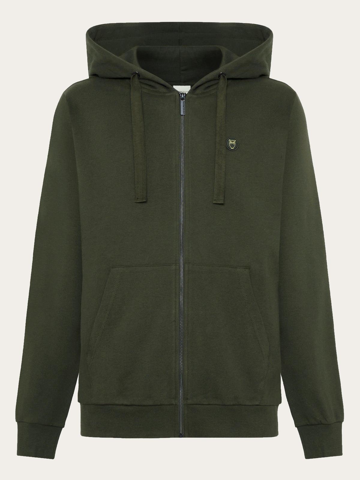 argue のDRY COTTON PLANE SWEAT FOODI Zip hood kangaroo badge sweat - Black Jet