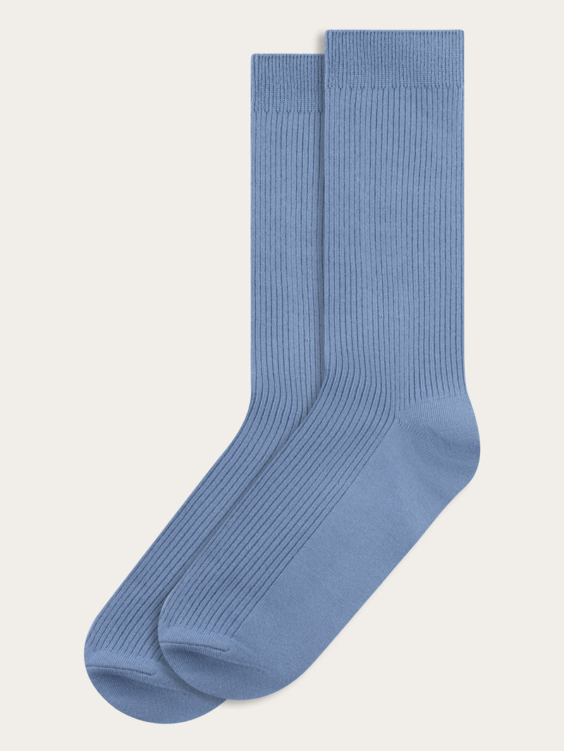 KnowledgeCotton Apparel - UNI 2-pack classic sock Socks 1322 Asley Blue