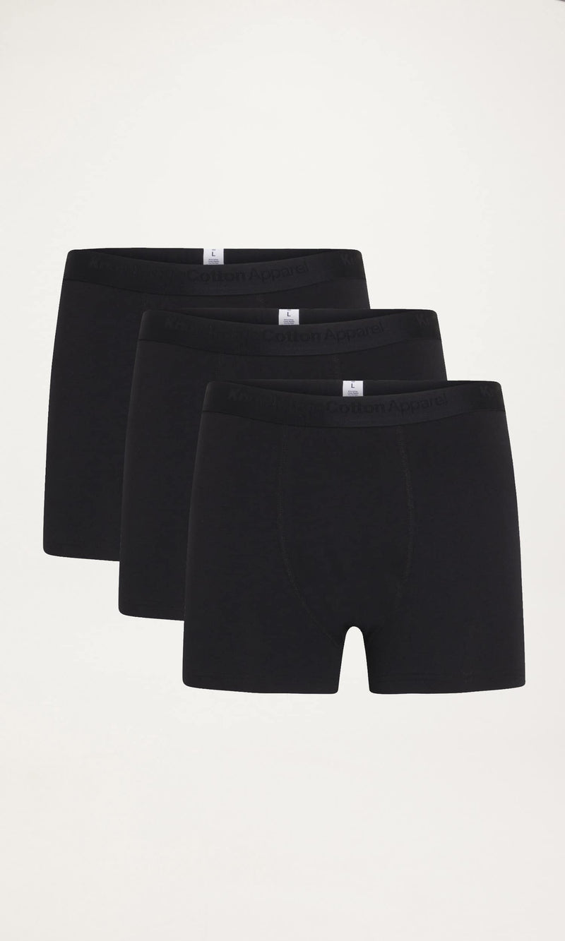 KnowledgeCotton Apparel - MEN 3-pack underwear Underwears 1300 Black Jet