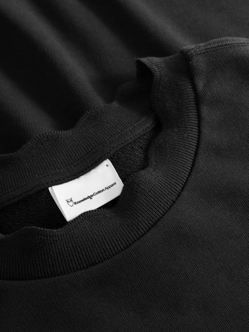 KnowledgeCotton Apparel - WMN A-shape fashion sweat Sweats 1300 Black Jet