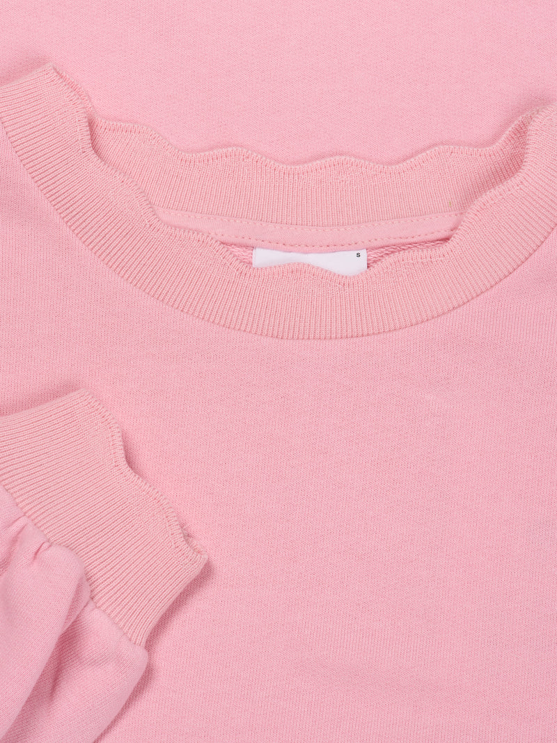 KnowledgeCotton Apparel - WMN A-shape fashion sweat Sweats 1378 Parfait Pink