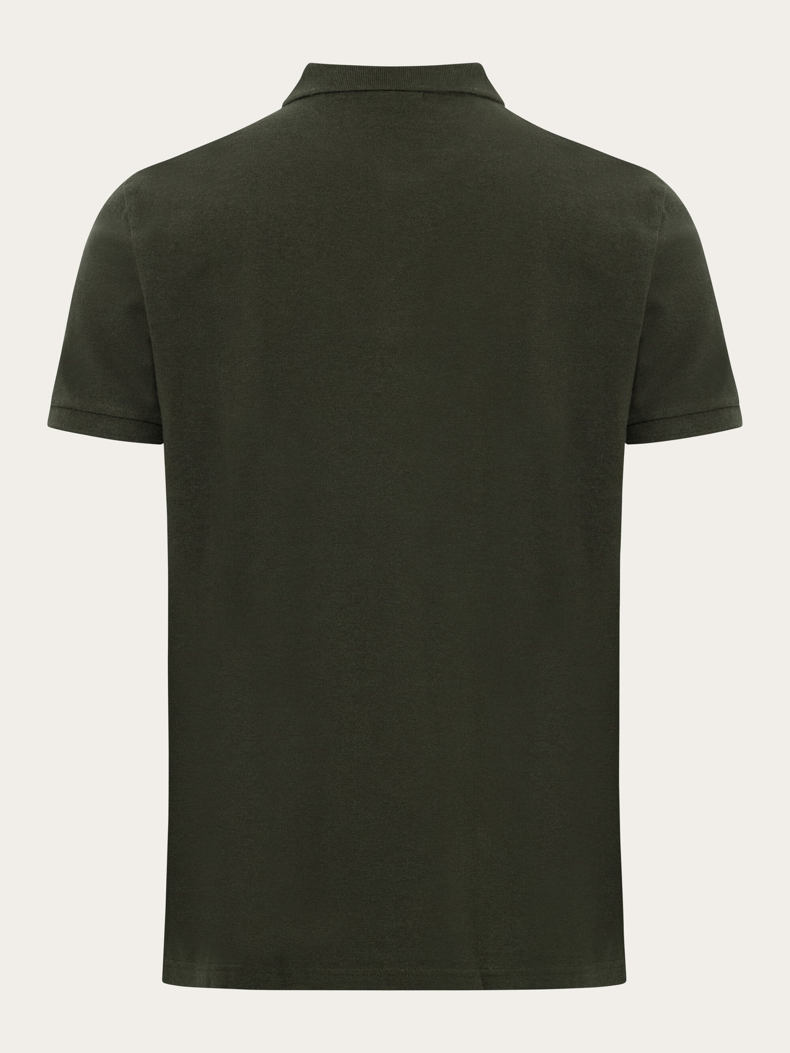 Buy Basic badge polo Green melange from KnowledgeCotton Apparel