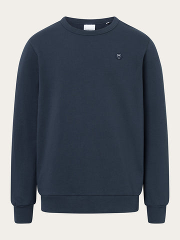 Buy Basic badge sweat - Black Jet - from KnowledgeCotton Apparel®