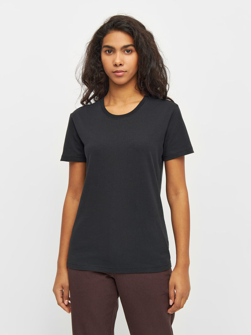Buy Basic t-shirt - KnowledgeCotton Jet - from Black Apparel®