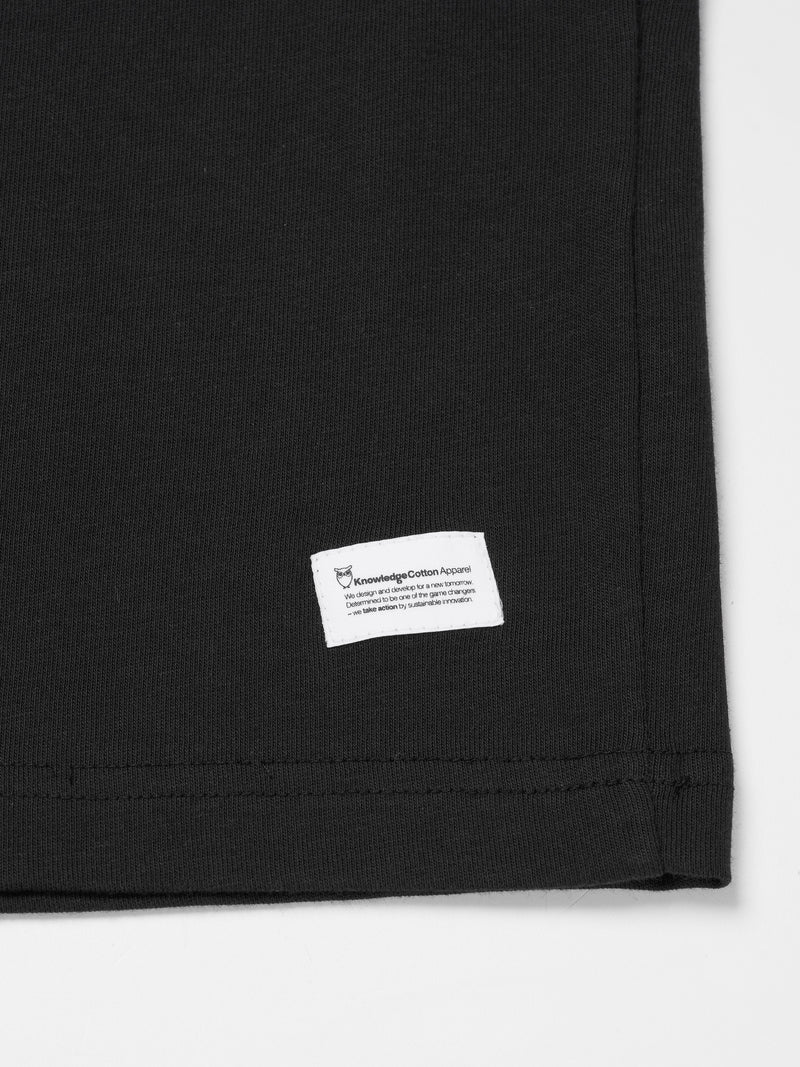 KnowledgeCotton Apparel - MEN Block striped loose t-shirt T-shirts 1347 Safari